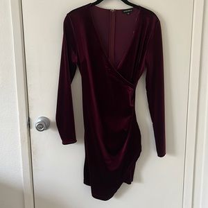 Wine colored mini dress